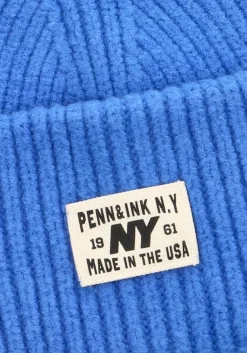 PENN & INK e muts beanie w25b354 blauw Hot
