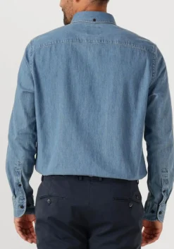 PROFUOMO e casual overhemd shirt bttn down rlx denim blauw Sale