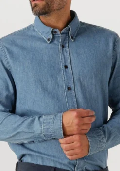 PROFUOMO e casual overhemd shirt bttn down rlx denim blauw Sale