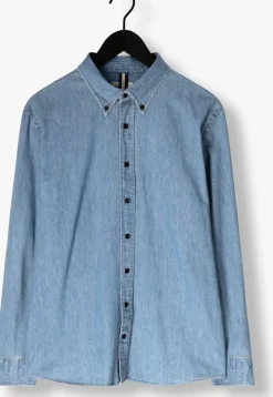 PROFUOMO e casual overhemd shirt bttn down rlx denim blauw Sale
