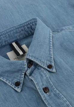 PROFUOMO e casual overhemd shirt bttn down rlx denim blauw Sale