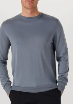 PROFUOMO e trui pullover crewneck merino blauw New