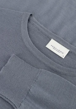 PROFUOMO e trui pullover crewneck merino blauw New