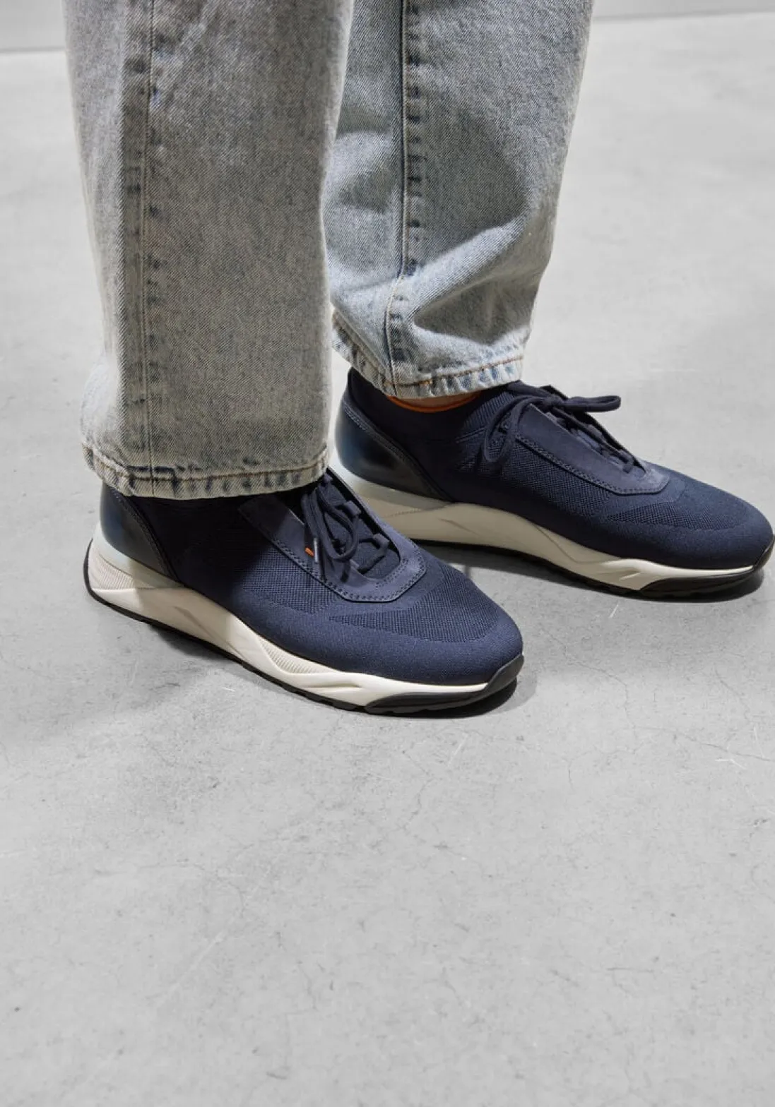 SANTONI e lage sneakers flin blauw Discount