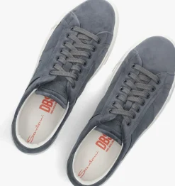 SANTONI e lage sneakers velvet sneaker blauw Clearance