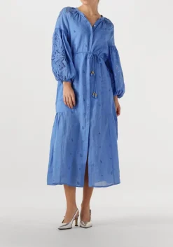 SCARLETT POPPIES e midi jurk liwa long dress blauw Online