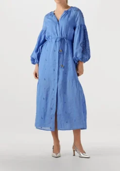 SCARLETT POPPIES e midi jurk liwa long dress blauw Online