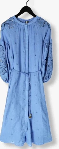 SCARLETT POPPIES e midi jurk liwa long dress blauw Online
