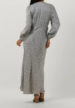 SECOND FEMALE e maxi jurk rattan dress blauw Online