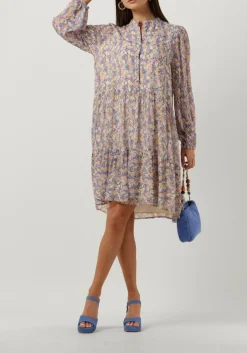 SECOND FEMALE e mini jurk poppi dress blauw Online