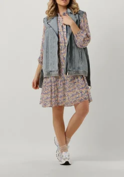 SECOND FEMALE e mini jurk poppi dress blauw Online