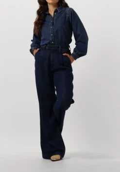 SUMMUM e blouses denim blouse lightweight cotton tencel blauw Outlet