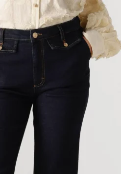 SUMMUM e flared broek flared jeans comfort blauw