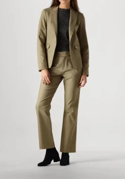 SUMMUM e top shortsleeve top lurex rib stripe blauw New