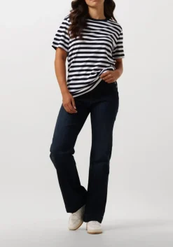 SUMMUM e t-shirt short sleeve top classic cotton tee blauw