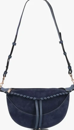 VANESSA BRUNO e schoudertas sac banane blauw New