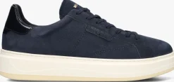WOOLRICH e lage sneakers arrow man milled nabuk blauw