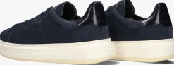 WOOLRICH e lage sneakers arrow man milled nabuk blauw