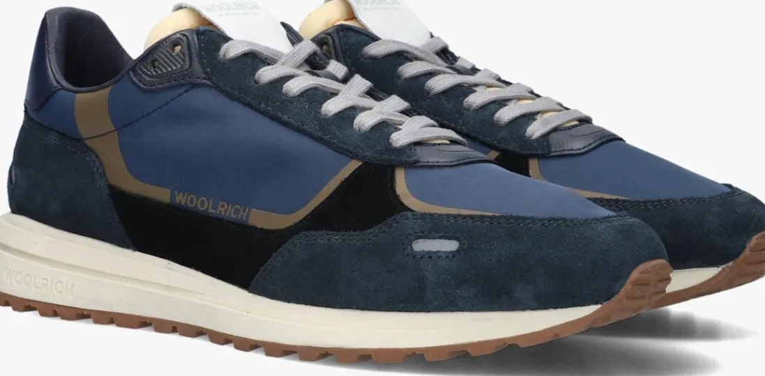 WOOLRICH e lage sneakers retro sneaker man camoscio blauw Sale