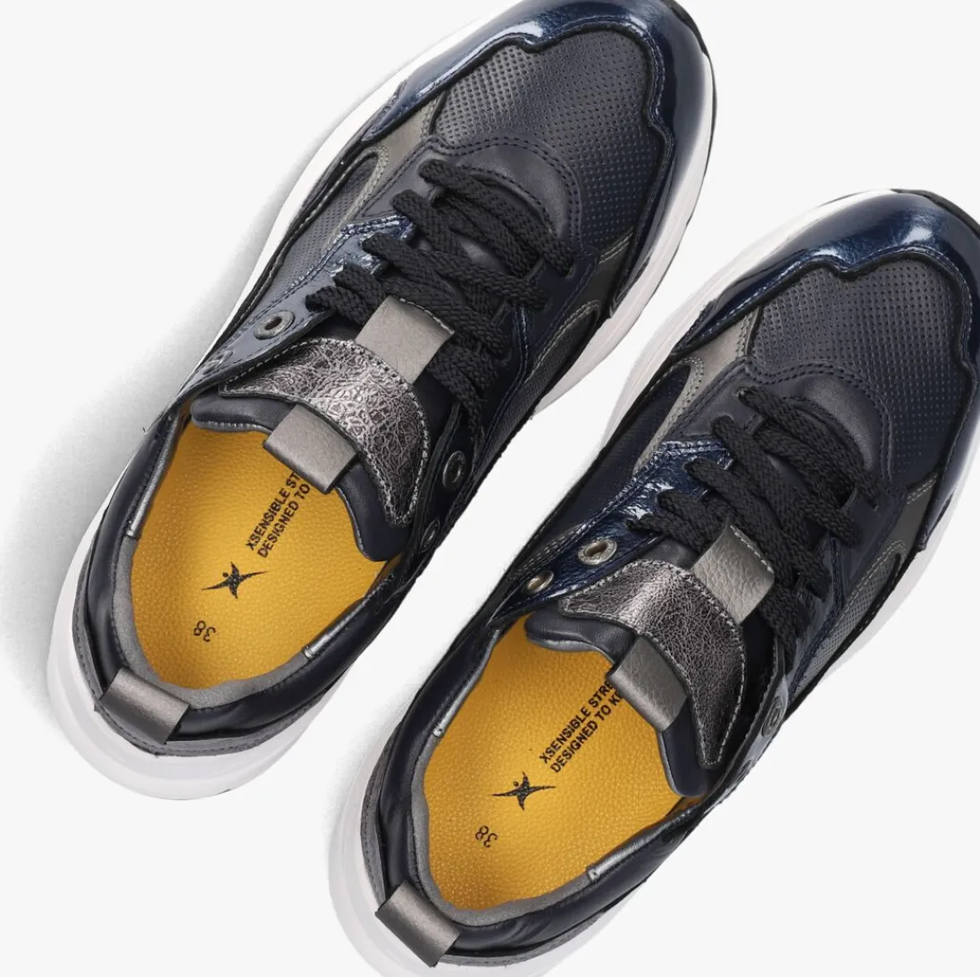 XSENSIBLE e lage sneakers milau blauw New