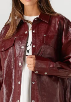 ALIX THE LABEL blouses faux leather blouse bordeaux Outlet