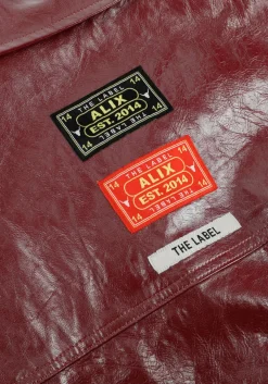 ALIX THE LABEL blouses faux leather blouse bordeaux Outlet