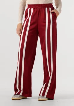 ALIX THE LABEL wijde broek ladies knitted training sweat pants bordeaux Sale