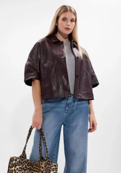 ALTER EGO faux fur jas lena bordeaux New