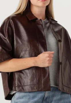 ALTER EGO faux fur jas lena bordeaux New