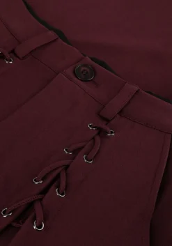 CO'COUTURE pantalon luna eyelet wide long pant bordeaux New