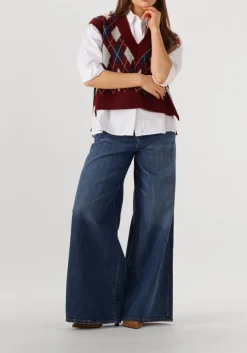 CO'COUTURE spencer row check vest bordeaux Best