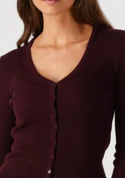 HERSKIND trui chichi knmit cardigan 5619106 bordeaux Clearance