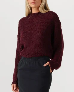 PENN & INK trui jumper w25l246 bordeaux Discount