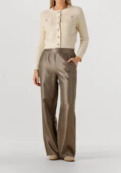 AIMEE THE LABEL bronzen wijde broek soleil brons New