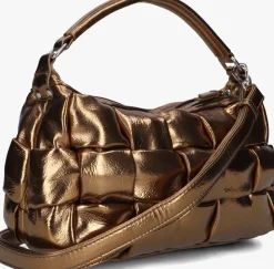 NÚNOO bronzen núnoo schoudertas lily braided recycled brons Online