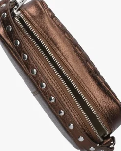 NÚNOO bronzen núnoo schoudertas lyra metallic brons Online