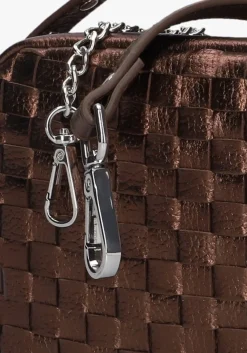 NÚNOO bronzen núnoo schoudertas lyra metallic brons Online