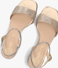 UNISA bronzen sandalen met hak kirk brons Clearance