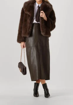 ALTER EGO e faux fur jas novi bruin Clearance