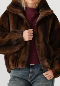 ALTER EGO e faux fur jas ally bruin Outlet