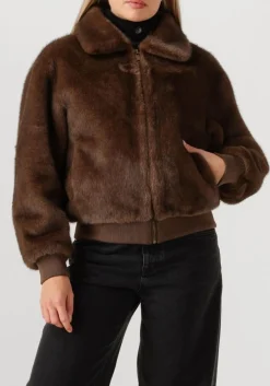 ALTER EGO e faux fur jas linn bruin Discount