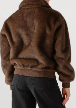 ALTER EGO e faux fur jas linn bruin Discount