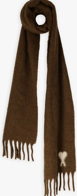 AMI PARIS e sjaal sf673 laine bruin Outlet