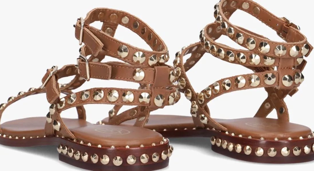 ASH e platte sandalen play bruin New