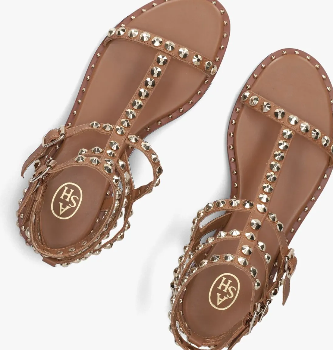 ASH e platte sandalen play bruin New