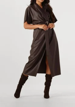 CAROLINE BISS e midi jurk 4164 bruin Discount