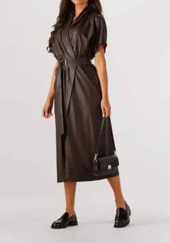 CAROLINE BISS e midi jurk 4164 bruin Discount