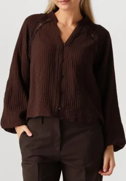 CO'COUTURE e blouses shina lace v-shirt bruin Outlet