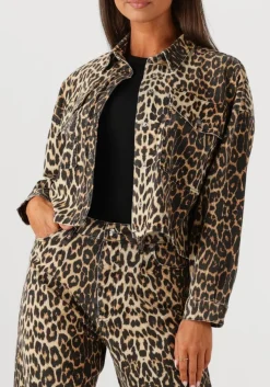 CO'COUTURE e blouses leocc denim crop shirt bruin Discount