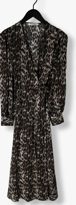 CO'COUTURE e midi jurk leo leo wrap dress bruin Sale